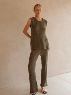 SABO Louka Olive Knit Pants NWT Size Small MSRP $80